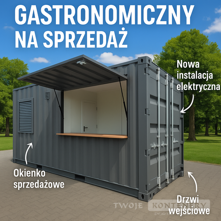 Kontener gastronomiczny 20 HC – mobilny bar w solidnym wydaniu!  