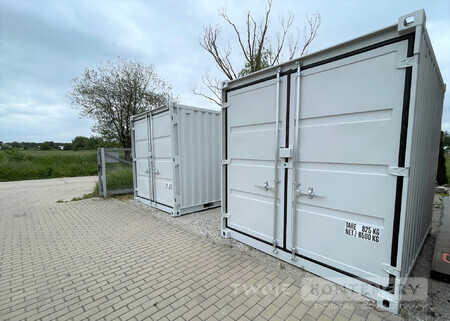 Nowe kontenery magazynowe 10' RAL 7035 kontenery magazynowe